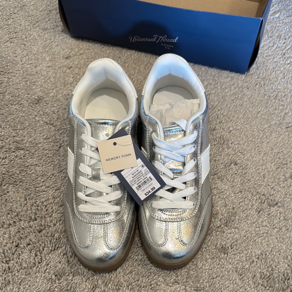 Universal Thread Metallic Silver Sneakers